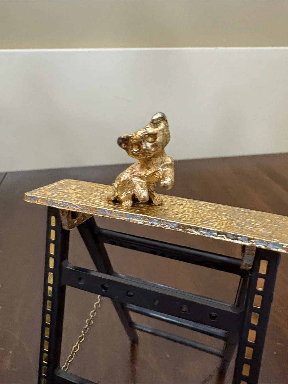 Kitty Cat on Mini Ladder Earring Holder Display